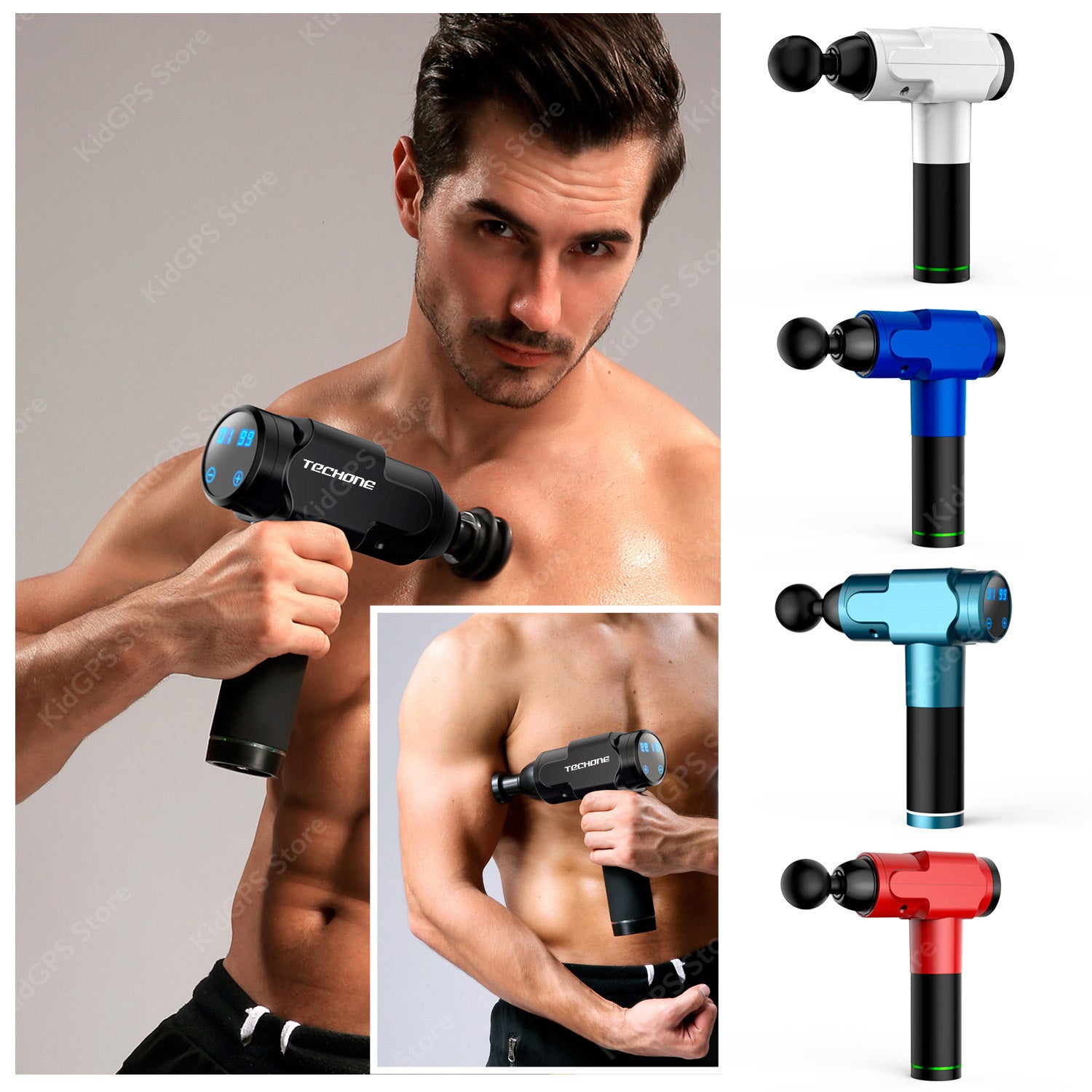 Aparat pentru masaj profesional tip pistol Horigen Techone Power Pro V2 EM006 Aparat pentru masaj profesional tip pistol Horigen Techone Power Pro V2 EM006
